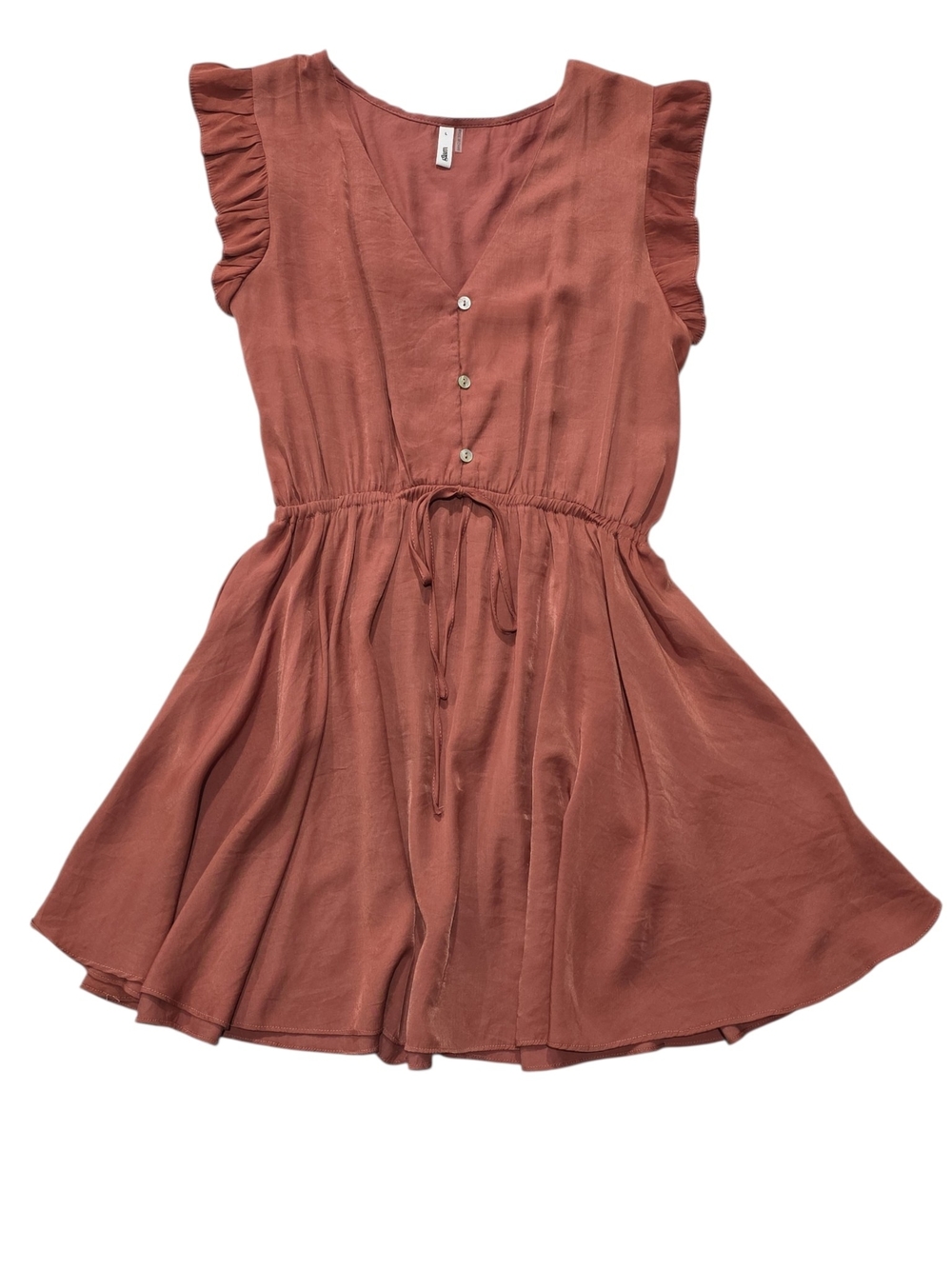 glam Woman's  Ruffled Sleeveless Midi Dress Size Large (L) E81